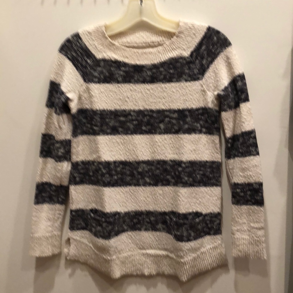 Navy and ivory sweater